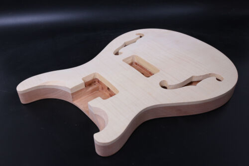 Left Hand New Mahogany Guitar Body P90 Pickups Flam Maple Cap Unfinished