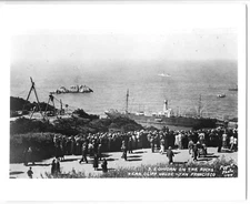 1936 SAN FRANCISCO S.S. OHIOAN SHIPWRECK off CLIFF HOUSE&SUTRO BATHS~8x10" PHOTO