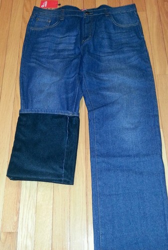 TALL MEN BLUE FLEECE LINED JEANS-SIZES 