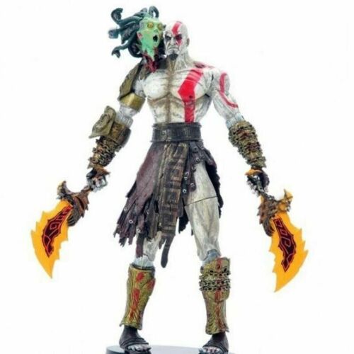 God of War 2 Kratos Golden Fleece Armor Medusa Head 7" Game Action Figure - Afbeelding 1 van 12