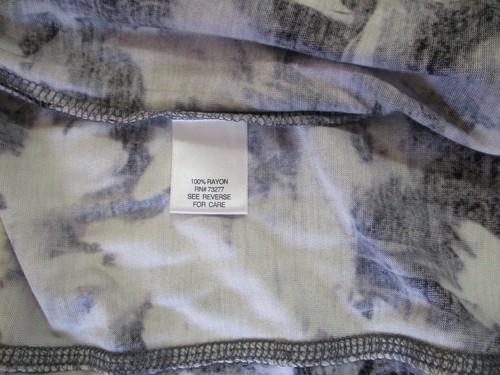 SIMPLY VERA Vera Wang tank top M black and gray abstract long flowy rayon - Picture 8 of 10