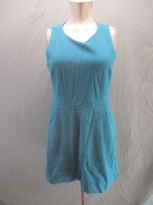 NWOT Madewell Size M Womens Blue Cotton Back Zip Sleeveless A-Line Dress 893