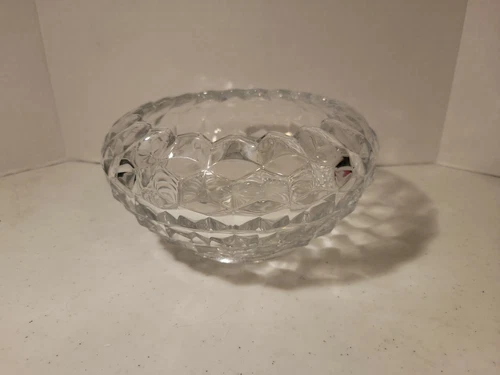 7” Cupped-In Footed Bowl - Fostoria American Glass Line 2056 - Rare & Vintage