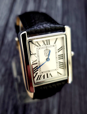 #ad NICE Pierre Lucerne 1888 Vintage Tank Style Swiss Inspired Mens Watch Blk Band $149.99