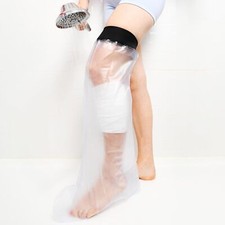 Waterproof Plaster Cast Cover - Reusable Adult Leg Cover for Shower Ankle and Fo