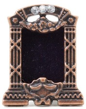 Dollhouse Miniatures 1:12 Scale Small Antique Bronze Picture Frame IM65342
