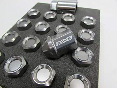 RAYS Duralumin Lock & Nut Set for L32 4H M12X1.5 Gun Metallic