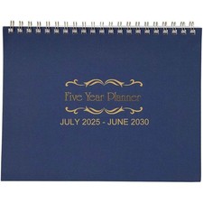 5-Year Monthly Calendar Planner 11" x 8.5" Blue July 2025-June 2030 Spiralbound