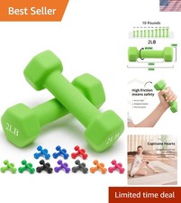 2LB Anti-Slip Dumbbell Set of 2 - Durable Hex Design, Perfect for Every Home Gym