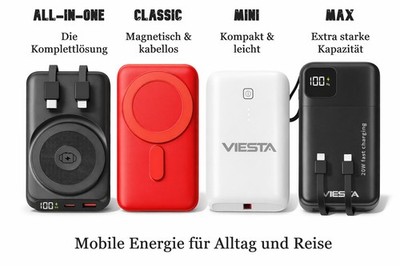 Powerbank 9000/10.000/20.000 mAh je Variante PD20W QC22,5W USB-C Wireless Magnet