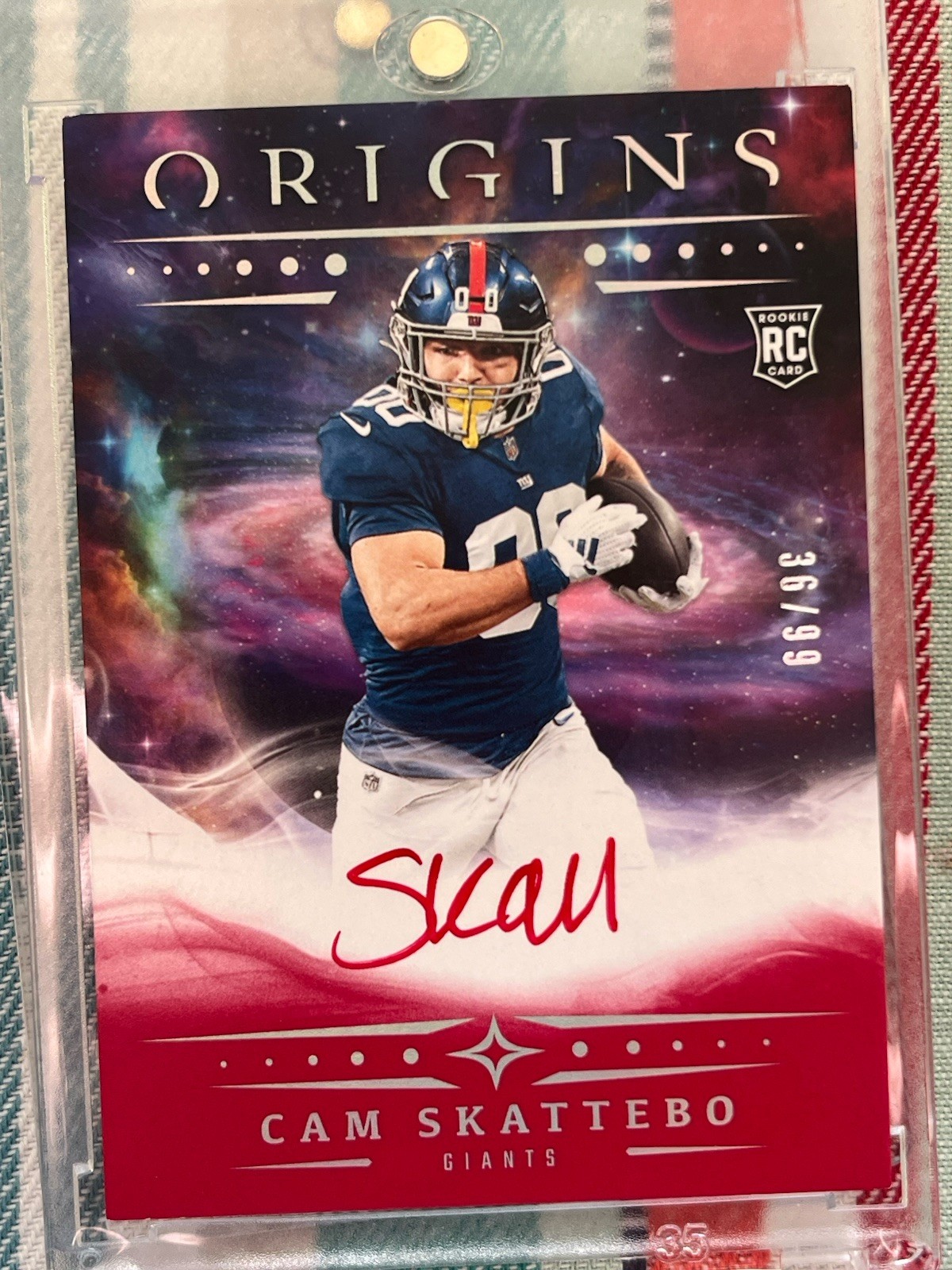 2025 Panini- Origins Football- Cam Skattebo #RA-CAM Red Auto /99