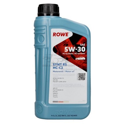 ROWE Motoröl Hightec Synt RS SAE 5W-30 HC-C2 1 Liter ACEA A5/B5/C2 API SN