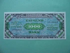 Germany occupation 1944 1000 Mark UNC. USSR zone Allied Military Currency P-198b
