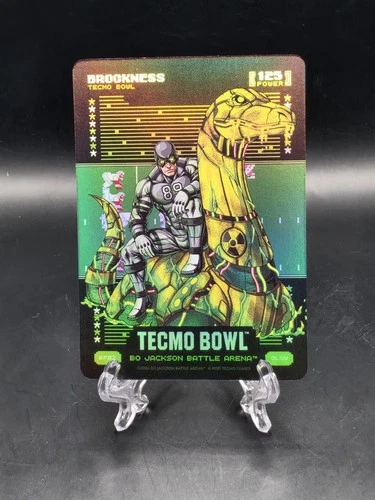 BO JACKSON BATTLE ARENA TECMO BOWL BROCKNESS BROCK BOWERS GLOW BATTLE FOIL BF82