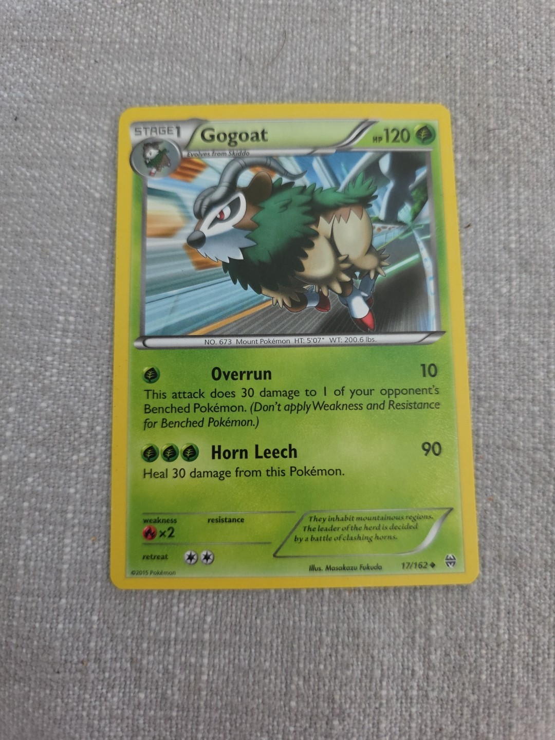 Gogoat 17/162 Pokemon XY - BREAKthrough Uncommon NM