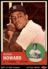 1963 Topps #60 Elston Howard Yankees MVPw 2 - GOOD