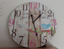 Love Makes The World Go Round 40cm Wall Clock
