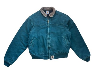Vintage 1990s Carhartt Santa Fe J14 Teal/ Blue Size Large Workwear