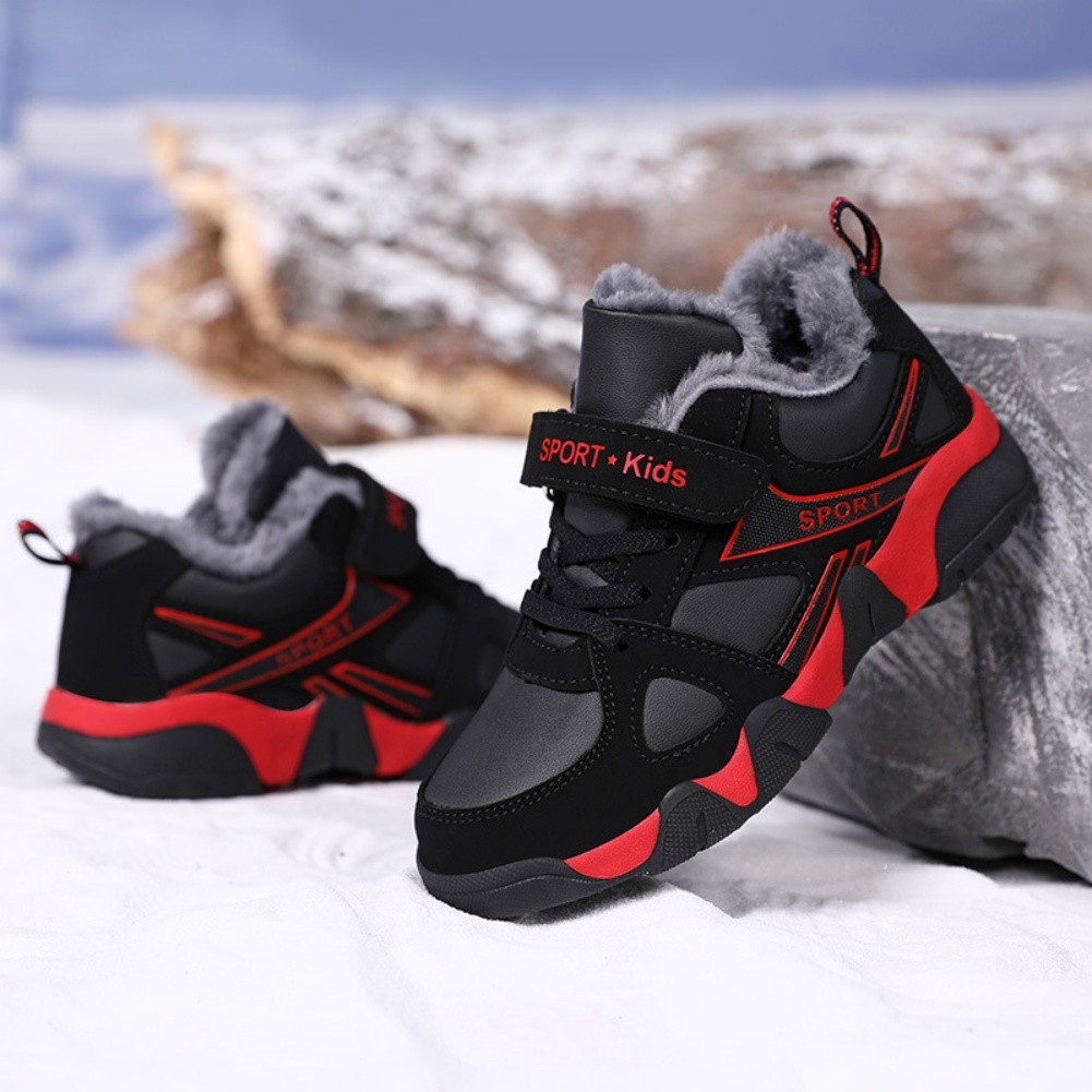 Kinder Winterschuhe Jungen Warm Gefüttert Schneestiefel Kinderschuhe Sneaker Ansicht 3
