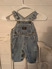 Vintage Oshkosh Denim Overalls Carpenter 90s Y2K Blue 3-6 Months