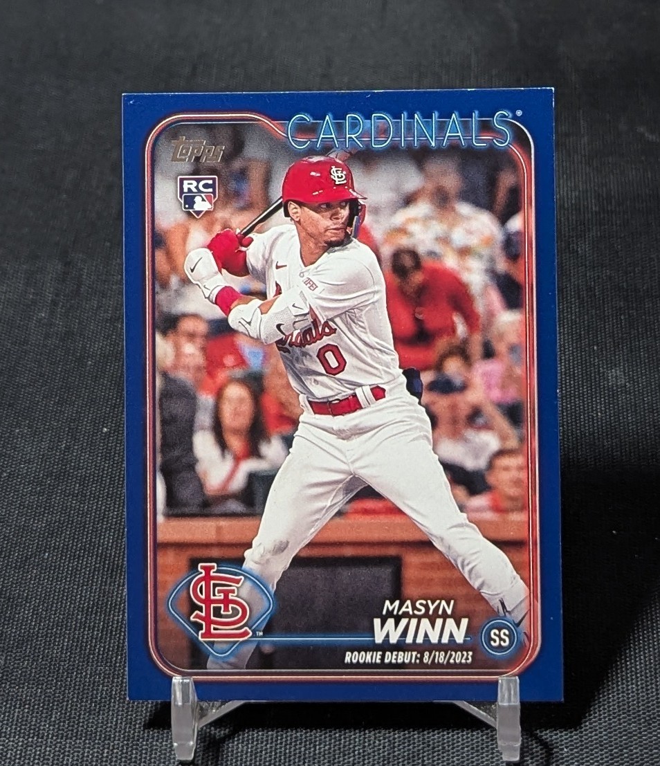 Masyn Winn Royal Blue Rookie RC 2024 Topps Update Card US272 St. Louis Cardinals
