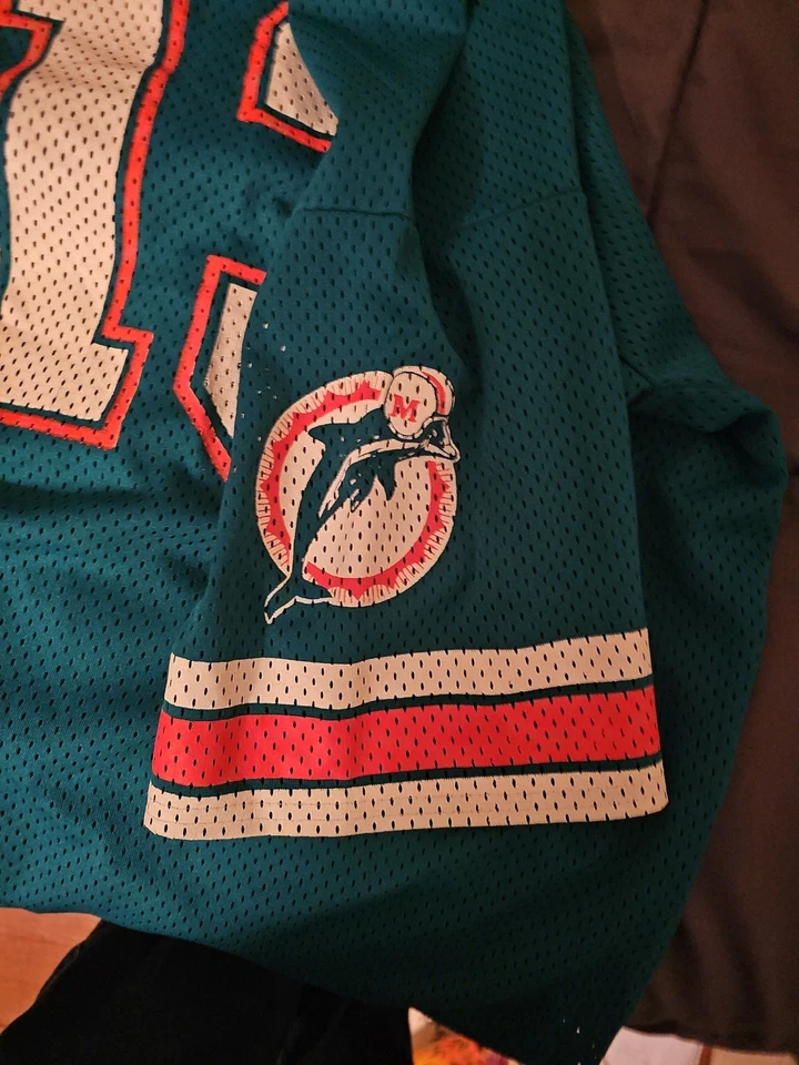 Camiseta deportiva Dan Marino #13 Miami Dolphins verde azulado XL (50-52) con logotipo Foto 3 de 4