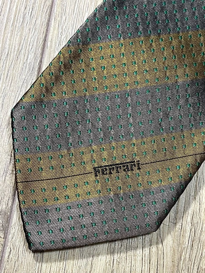Corbata corbata Ferrari usada para hombre unisex alféizar 100 % multicolor preciosa #2 Foto 3 de 4