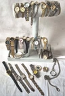 Vintage Women's Wristwatch Lot Peugot Timex Gruen Pierre Cardin Resale Parts Lot