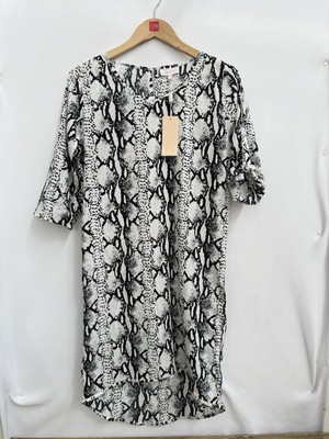 Dancing Leopard Chiquita Python Print Kleid Boho Midi Urlaub Damen Small Neu mit Etikett