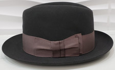 1950s Vintage DOBBS Fifth Avenue FUR FELTED Brown Fedora Hat Size 7