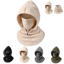 Winter One-Piece Flannel Warm Mask Hat Ski Balaclava Hooded Face Covering