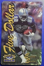 EMMITT SMITH 1995 CLASSIC ASSETS GOLD $5 FIVE DOLLAR PHONE CARD #/1729