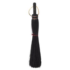 17.5-Inch Hand Made All Broomcorn Broom with Hand-Tied Black Stitching