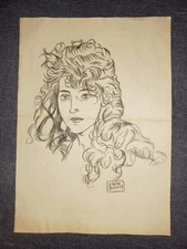 Egon Schiele (Handmade) Drawing on antique paper Signed and Sealed size 21x29.5
