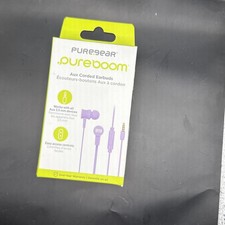 PureBoom Aux Corded EarBuds for Great Quality Sound Purple