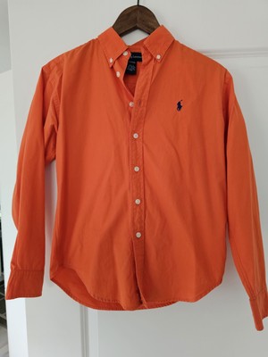 Ralph Lauren 100: Baumw. 5 Jahre Gr. 122 Orange, Oxford Hemd