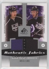 2010 SP Game Used Edition Dual Authentic Fabrics Drew Doughty Jack Johnson 0nr3
