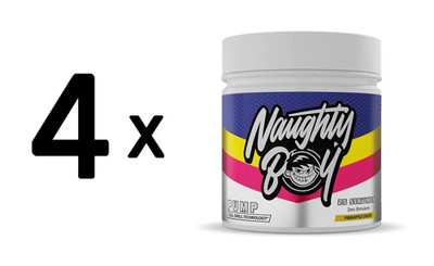 4 x Naughty Boy Pump, Pineapple Crush - 400g (62,47 EUR/kg)
