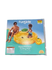 Funsicle Happy Pineapple FunRing Pool Inflatable 48” Diameter Kiddie Pool Summer