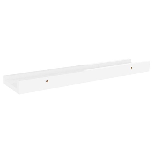 Wall Shelf Set of 2 High gloss white MDF 15.7x3.5x1.2 in - Picture 6 of 9