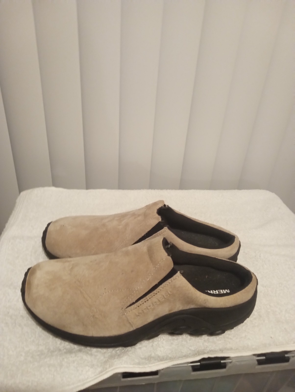 Merrell scarpe uomo vintage marrone giungla mocs scamosciate taglia 9 5 J093299