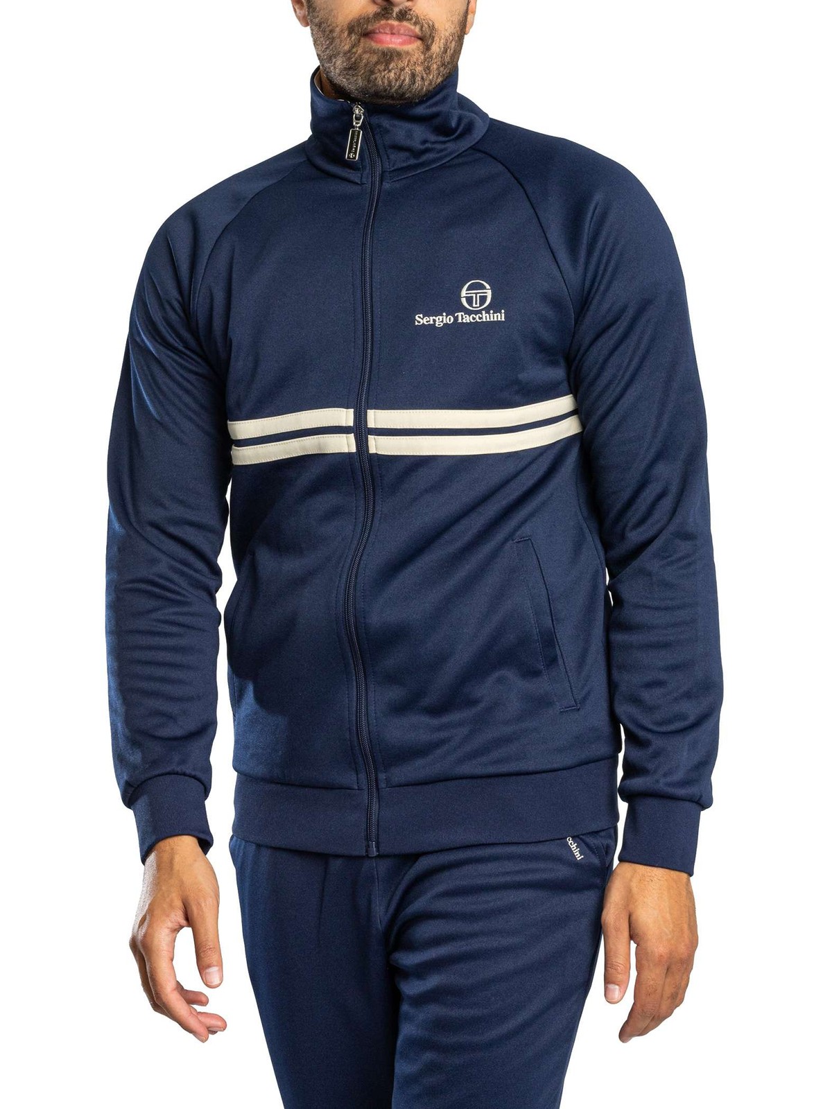 Sergio Tacchini Blue Dallas Track Top Jacket Maritime /Peyote - 3XL - Image 2