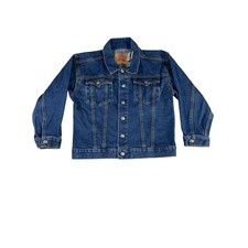 Levi s Trucker Jacket Boys 7 Blue Denim Cotton Outdoor Medium Wash Button Front