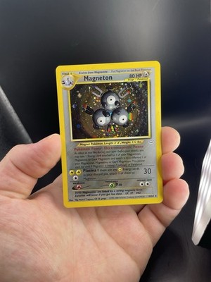 ✨ Magneton, “DOUBLE” HOLO Error, Neo Revelation 10/64, Pokémon