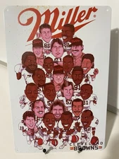 Miller Lite Beer Cleveland Browns Sign - Retro Bernie Kosar - 80s 90s