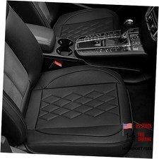 2pack Leather Car Seat Cover,Bottom Seat Covers for Cars,Front 2 PCS Black