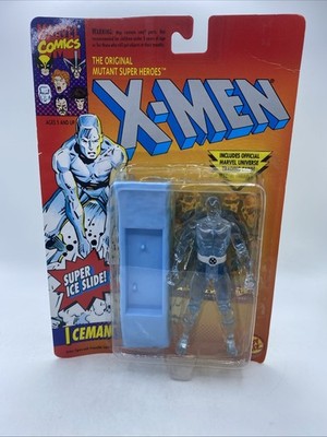 ToyBiz Iceman Vintage 1993 X-Men Marvel Comics Action Figure Super Ice Slide