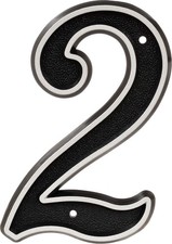 845894 5.5Inch Reflective Mailbox House Number 2 Outside Address Sign Digit
