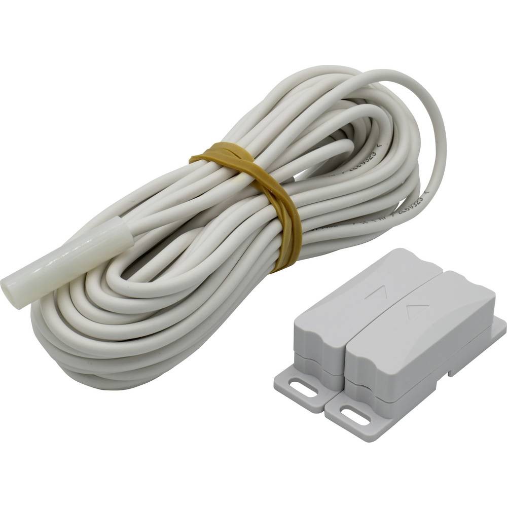 Contact magnétique Schabus SHT 3030 capteur ouverture filaire blanc