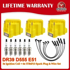 DR39 Racing Ignition Coils & 7mm Spark Plug & Wires For 3.8L Buick Pontiac Chevy